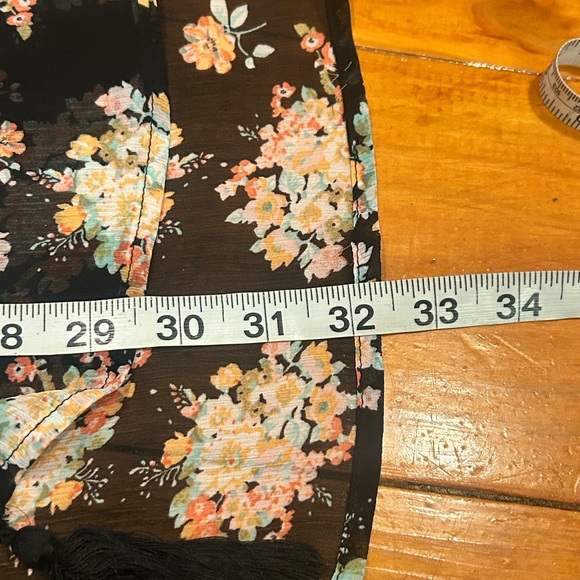 NWOT Time and Tru One size fits most floral striped kimono - Picture 10 of 11